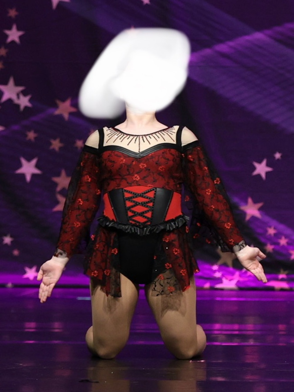 Custom Black & Red Dance Costume